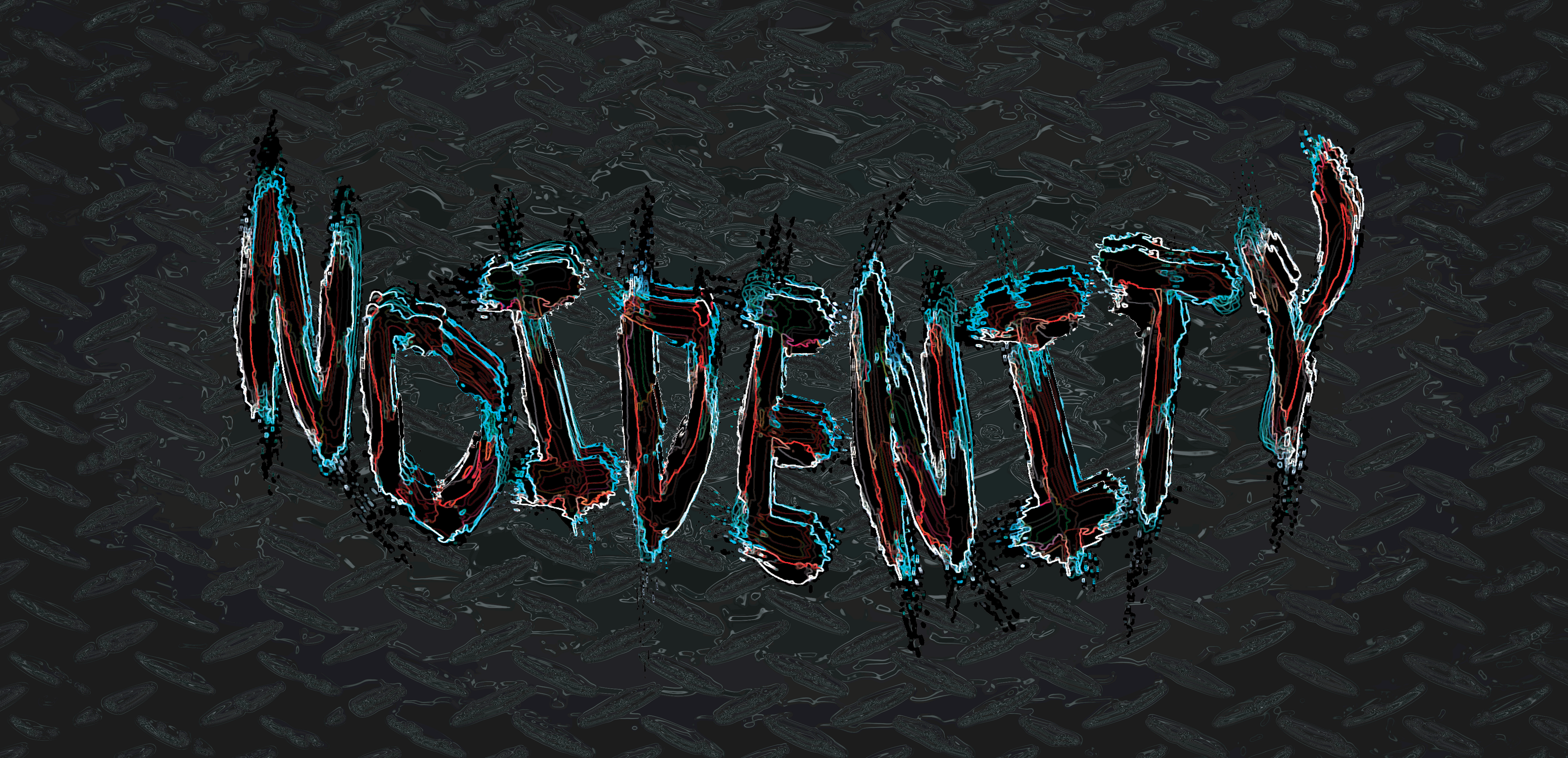 Text 'INCIDENTITY' on a textured black background
